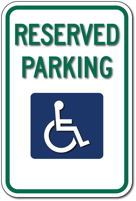 federal handicapped reserved parking sign     sign depot