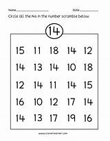 Number Worksheets 14 Fourteen Activities Preschool Printable Kindergarten Identification Counting Writing Practice sketch template