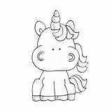 Coloringbuddy Unicorns Perky sketch template