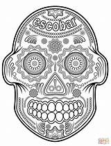Coloring Skull Sugar Pages Printable Calavera Escobar Skulls Owl Color Drawing Dead Adults Cat Clipart Getcolorings Candy Popular Coloringhome Categories sketch template