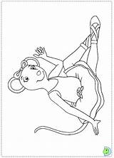 Coloring Ballerina Angelina Pages Printable Dinokids Print Close Kids sketch template