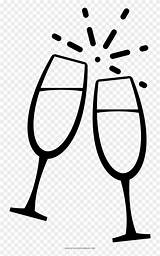 Champagne Pinclipart Brinde Clipart Flute Coloring Icon sketch template