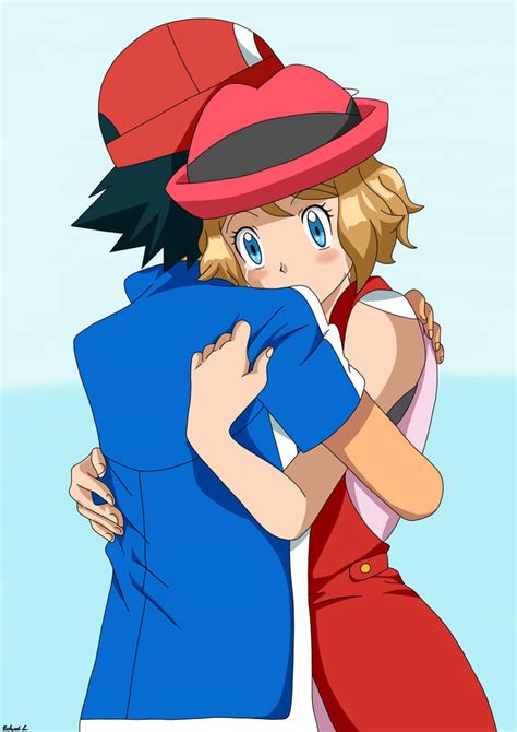 Ash And Serena By Spartandragon12 On Deviantart