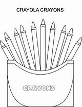 Coloring Crayons Pages Box Introducing Colour Color sketch template