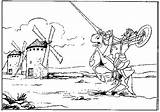 Quijote Mancha Quixote Biblioteca Indice Página sketch template