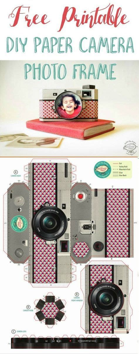 cameras template baixar imprimir  montar paper camera diy gifts