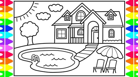 ideas  coloring house coloring pages easy