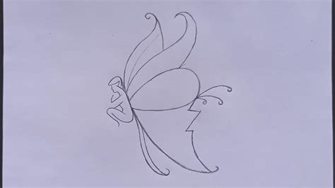 simple fairy drawing easy drawing  beginners youtube