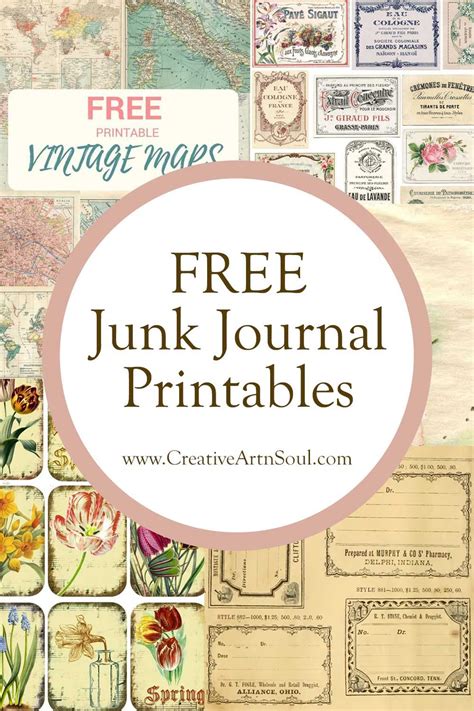 junk journal printables vintage style