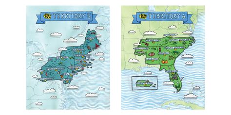 illustrated territory maps   buy  behance