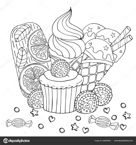 ice cream cake coloring page  svg file  cricut