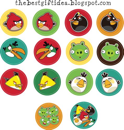 printable angry birds cupcake topper   cute
