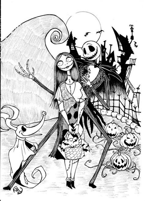 fantastical  nightmare  christmas coloring pages