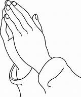 Praying Hands Outline Library Clipart Line Clip sketch template