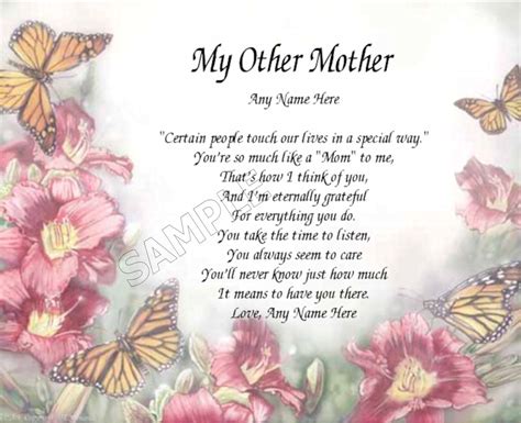 my other mother personalized art poem memory birthday mother s day t