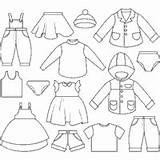Coloring Kids Clothing Clothesline Pages Clothes Surfnetkids Template Line Girls sketch template