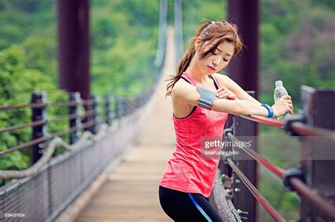runner  checking  armband high res stock photo getty images