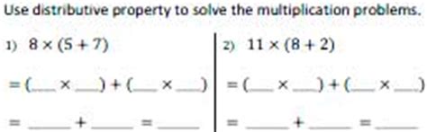 multiplication properties worksheets