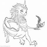 Dragon Sisu Xcolorings último Dibujo Tuk Creatures sketch template