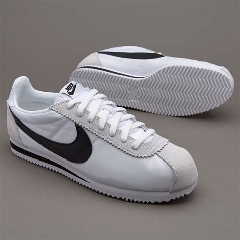 mens shoes nike sportswear classic cortez nylon white black