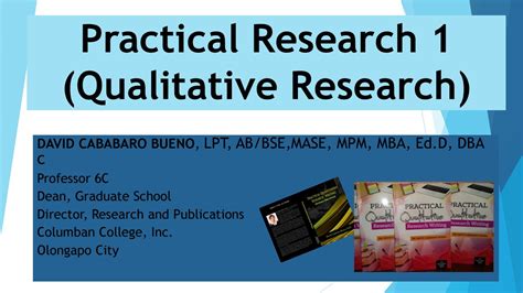 practical research  deped october    dr david cababaro bueno
