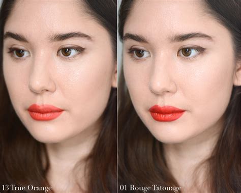 ysl rouge tatouage matte lip stain swatches review by georgia grace