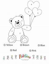 Bear Teddy Color Numbers Worksheets Preschool Printable Number Worksheet Coloring Kidspressmagazine Activities Bears Kids Legend Pages Printables Recognition Learn Colors sketch template