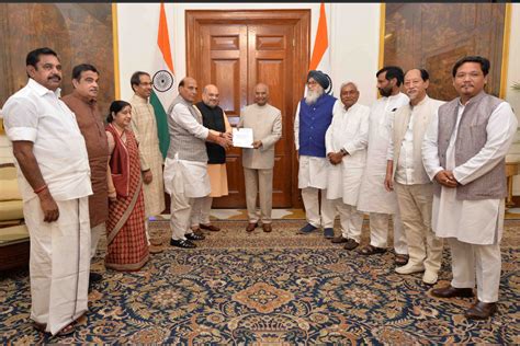 nda meeting highlights pm meets president stakes claim  form government