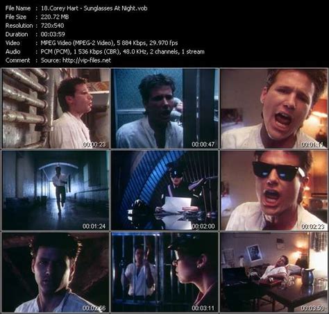 corey hart sunglasses at night download music video clip from vob