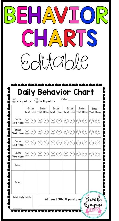 printable behavior management behavior chart behavior charts