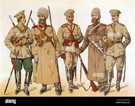 cosaco ruso uniformes ww1 fotografía de stock alamy