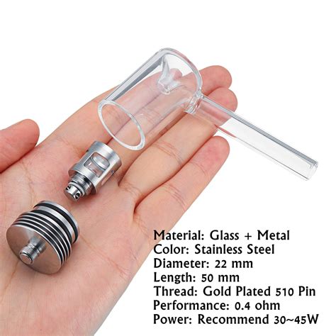 thread motar wax quartz chamber coil tank long glass mouthpiece