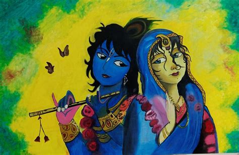 Buy Cute Radha Krishna Painting At Lowest Price By