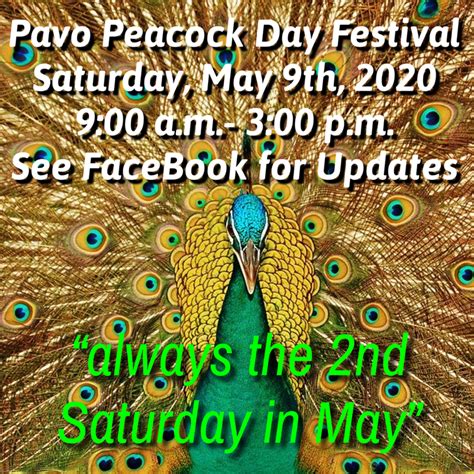 peacock day festival  saturday   information vendorparade