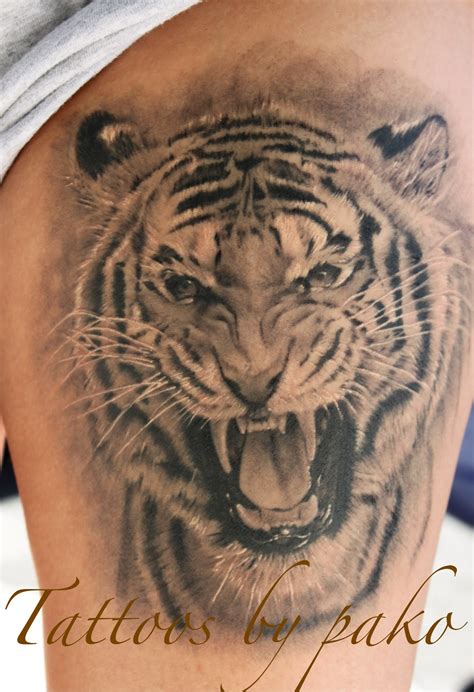 cool tiger tattoo 5 tiger thigh tattoo on