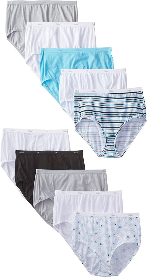 Hanes Women S Cotton Brief Panties Pack Of 10 Amazon Ca Clothing