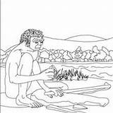 Homo Erectus Dibujos Prehistoria Hellokids Herramientas Werkzeug Cazando Fabricando Magnon Cro Outil Fabrique Chasse Fuego Prehistorico Haciendo sketch template