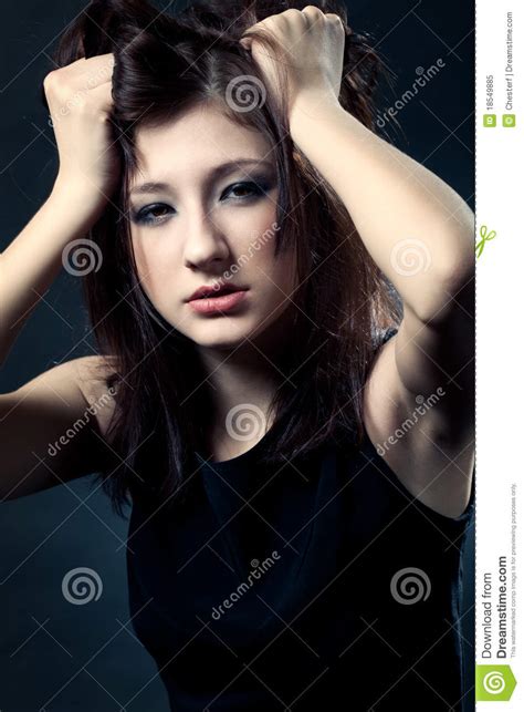 Sad Woman Closeup Portrait Stock Image Image Of Negativity 18549885