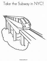 Coloring Subway Train Nyc Take Print Ll sketch template
