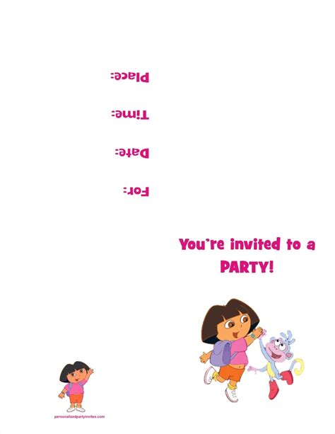 Blank Birthday Party Invitation Template Free Template