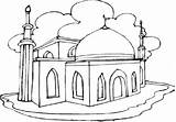 Coloring Masjid Pages Mosque Eid Getcolorings Mubarak Color Getdrawings sketch template
