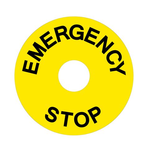eao  emergency stop legend plate  supply part