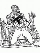 Venom Spyderman Malvorlage Schwarzer Getcolorings Canary Cartoon Greatestcoloringbook Azcoloring sketch template