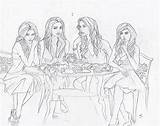 Liars Pretty Little Coloring Pages Cartooned Printable Deviantart Template Sketch sketch template
