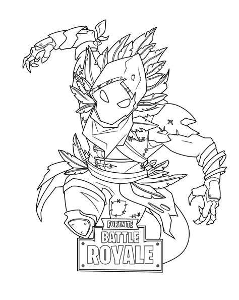 raven fortnite coloring pages  ecoloringsinfo
