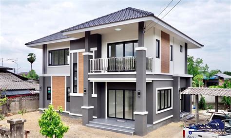 double storey house plan  balcony pinoy house designs