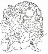 Coloring Skull Pages Sugar Printable Comments sketch template