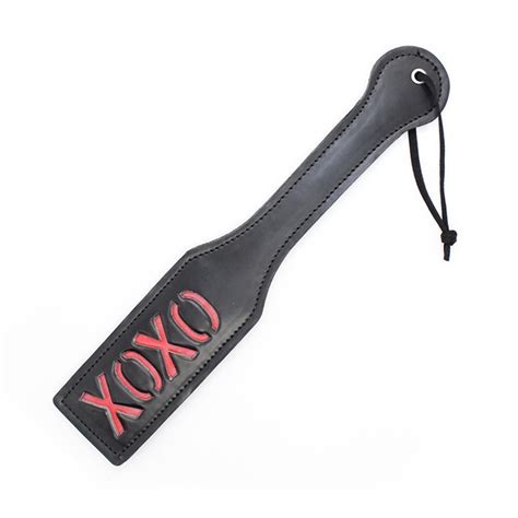 Xoxo Ass Spanking Paddle Pu Leather Whip Sexy Flogger