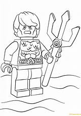 Lego Super Heroes Pages Coloring Aquaman Color Online Print sketch template