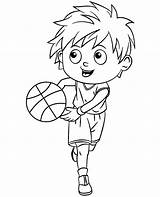 Coloring Basketball Player Pages Printable Cartoon Print Topcoloringpages Play Boy Playing sketch template